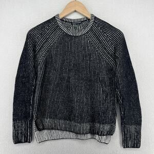 EILEEN FISHER Sweater 2XS Organic Cotton Chenille Boxy Pullover Black